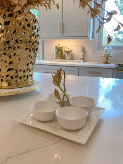 Inspire Me! Home Decor Polka Dot Detailed White 16 Piece Dining Set KITCHEN Discount