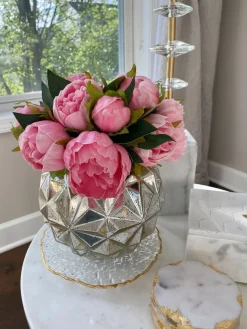 Inspire Me! Home Decor Real Touch Pink Tone Peony Bundle (3 Colors) Fashion