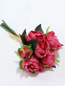Inspire Me! Home Decor Real Touch Pink Tone Peony Bundle (3 Colors) Fashion