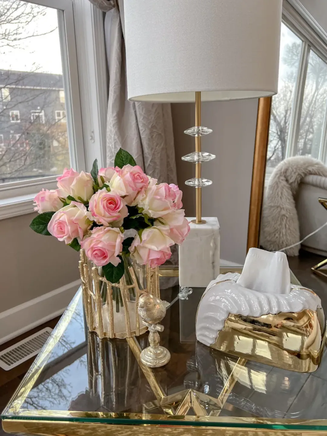 Inspire Me! Home Decor 12″ Real Touch Rose Bundle (3 Colors) Sale