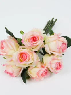 Inspire Me! Home Decor 12″ Real Touch Rose Bundle (3 Colors) Sale