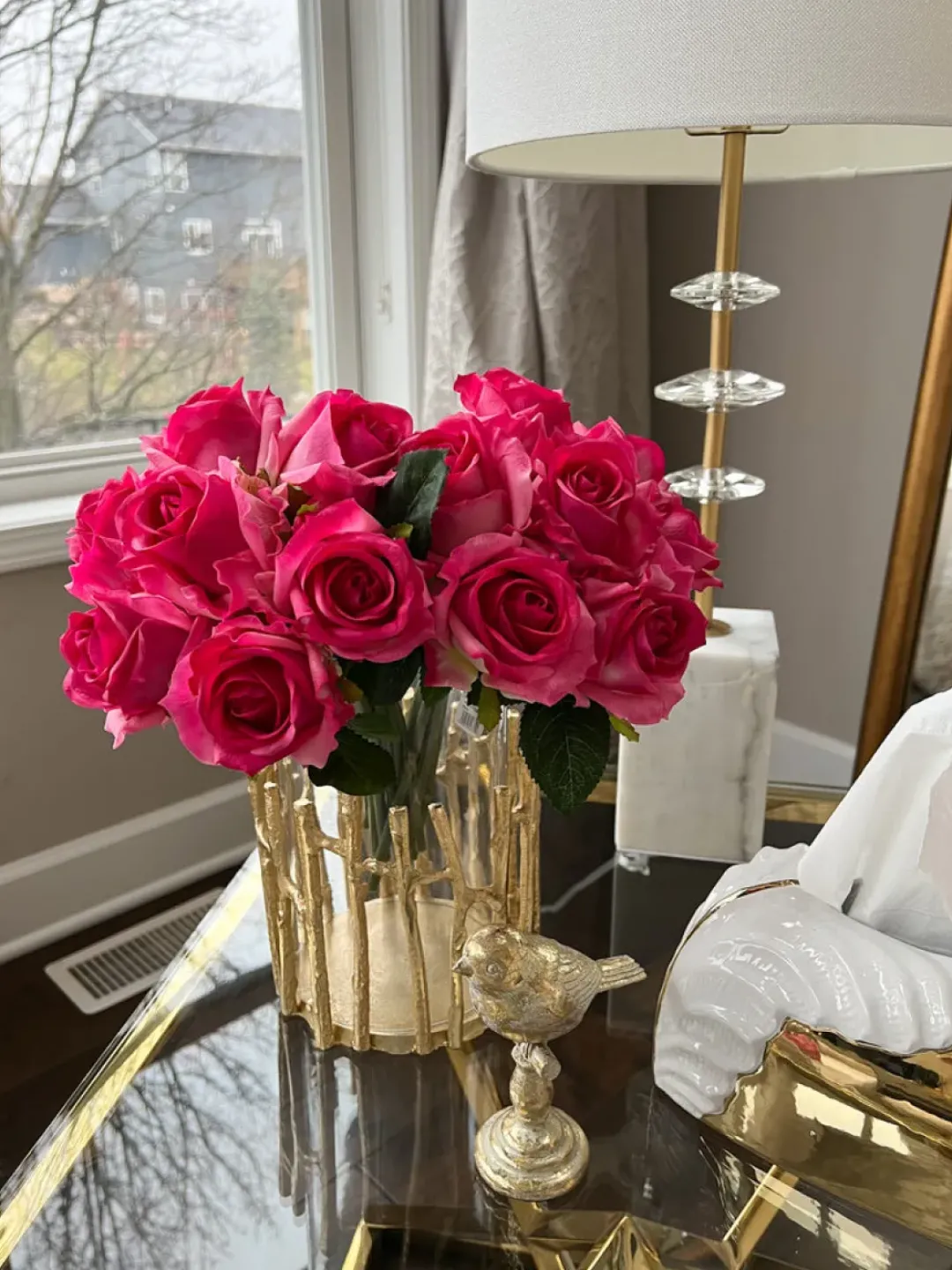 Inspire Me! Home Decor 12″ Real Touch Rose Bundle (3 Colors) Sale