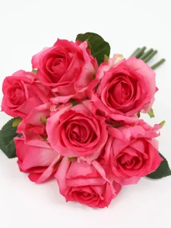 Inspire Me! Home Decor 12″ Real Touch Rose Bundle (3 Colors) Sale