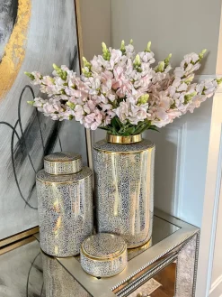 Inspire Me! Home Decor 19″ Real Touch Pink Hydrangea Stem Floral Stems Outlet