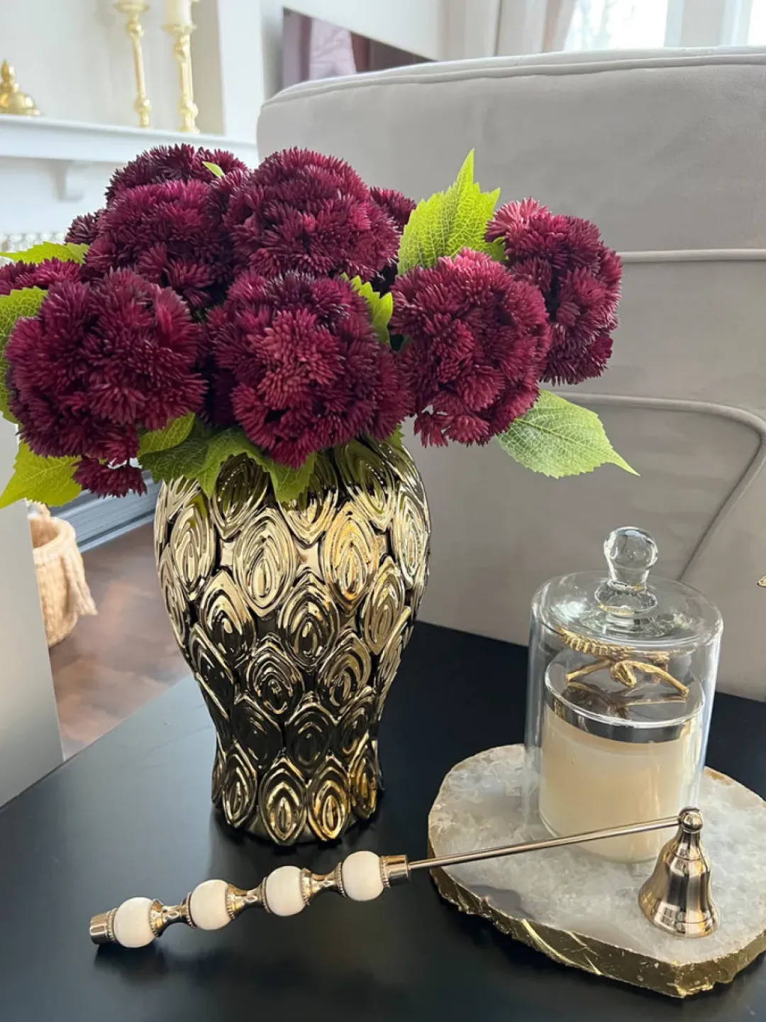 Inspire Me! Home Decor Real Touch Purple Tulip Bundle (3 Shades) Fashion