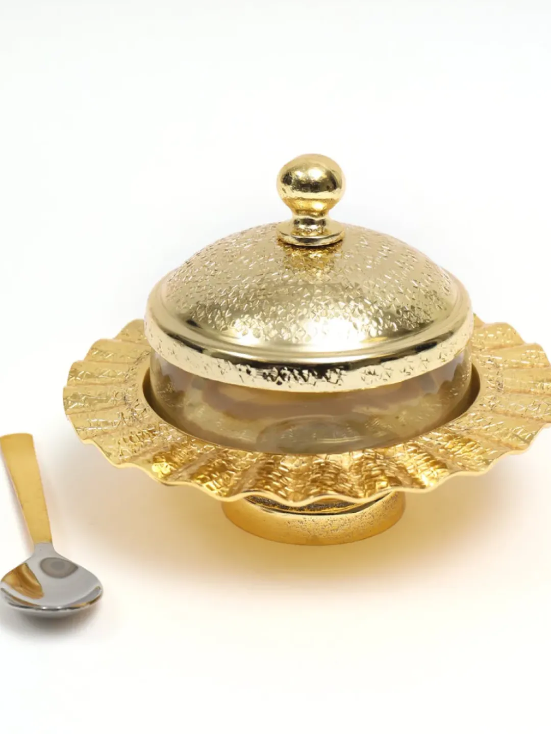 Inspire Me! Home Decor Rectangular Pyrex With Gold Branch Detailed Holder Discount