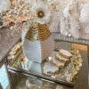 Inspire Me! Home Decor Rectangular Glass Tray With Cherry Blossom Details Clearance