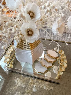 Inspire Me! Home Decor Rectangular Glass Tray With Cherry Blossom Details Clearance