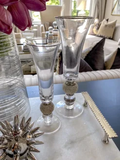 Inspire Me! Home Decor Rhinestone Detailed Glass Vase (2 Sizes) Hot