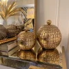 Inspire Me! Home Decor Round Decorative Mirror Tray With Gold Details Best