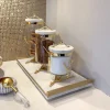 Inspire Me! Home Decor Round Glass Serveware With Metal Base And Handles (2 Colors) KITCHEN Clearance