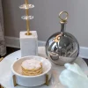 Inspire Me! Home Decor Round Glass Tray With Gold Floral Edge Hot