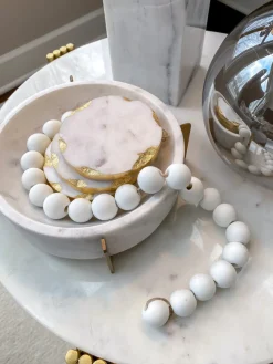Inspire Me! Home Decor Round Glass Tray With Gold Floral Edge Hot