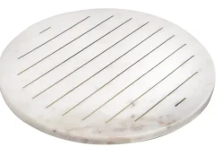 Inspire Me! Home Decor Round Marble Tray With Gold Branch & Bird Details Outlet