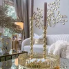 Inspire Me! Home Decor Round Marble Tray With Gold Floral Edge Clearance