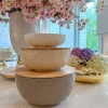 Inspire Me! Home Decor Round Textured Ceramic Gold Vase With White Flower Design (2 Sizes) Best