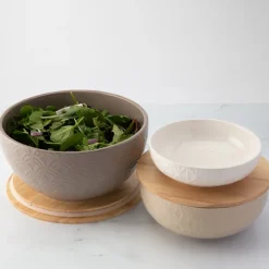 Inspire Me! Home Decor Round Textured Ceramic Gold Vase With White Flower Design (2 Sizes) Best