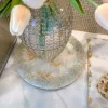 Inspire Me! Home Decor Round Trivet With White Jeweled Flower Details New