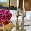 Inspire Me! Home Decor Set Of 2 Ceramic Beaded Candle Holders (2 Colors) Online