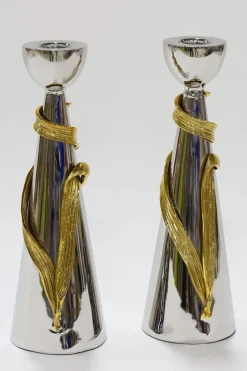 Inspire Me! Home Decor Set Of 2 Ceramic Beaded Candle Holders (2 Colors) Online