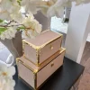 Inspire Me! Home Decor Set Of Decorative Wood Boxes With Acrylic & Gold Handle Fashion