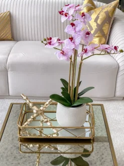 Inspire Me! Home Decor Set Of 2 Gold Mirrored Trays Fashion