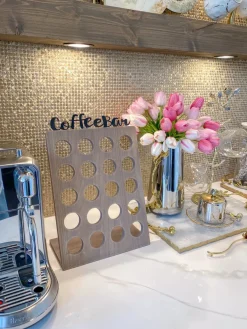 Inspire Me! Home Decor Set Of 2 Hammered Glass Pumps With Gold Tops And White Jeweled Flower Details Sale