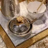 Inspire Me! Home Decor Set Of 4 – 19 Oz Gold Metallic Pattern Print Mugs Online