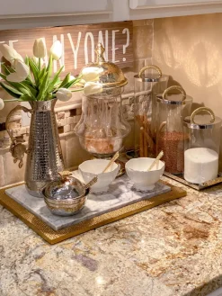 Inspire Me! Home Decor Set Of 4 – 19 Oz Gold Metallic Pattern Print Mugs Online