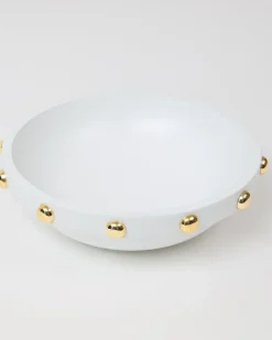 Inspire Me! Home Decor Silver And White Footed Bowl Fashion