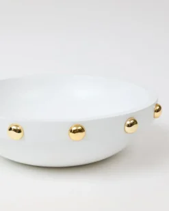 Inspire Me! Home Decor Silver And White Footed Bowl Fashion