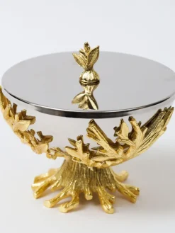 Inspire Me! Home Decor Silver Apple Honey Dish Online