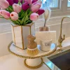 Inspire Me! Home Decor Silver And Gold Metal 3 Section Silverware Holder Online