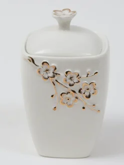 Inspire Me! Home Decor Silver And Gold Apple Shaped Snack Jar (2 Sizes) Hot