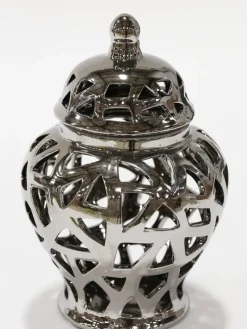 Inspire Me! Home Decor Silver Beaded Ginger Jar (2 Sizes) Hot