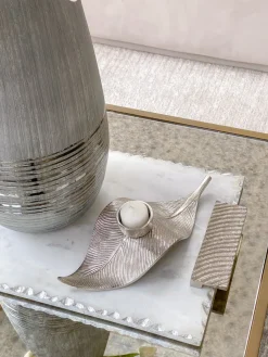 Inspire Me! Home Decor Silver Flower Branch 5 Tealight Candle Holder Hot