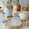 Inspire Me! Home Decor Silver Hammered Candlestick Set With Matching Tray Discount