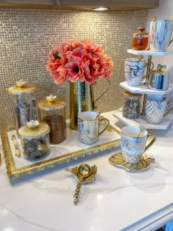 Inspire Me! Home Decor Silver Metal Bowl With Open Hold Handles Clearance