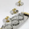 Inspire Me! Home Decor Silver Mirrored Leaf Tray Fashion