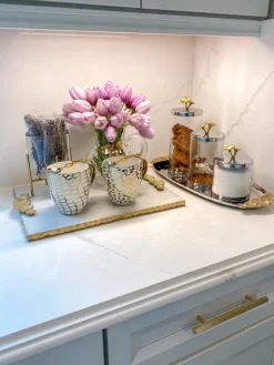 Inspire Me! Home Decor Silver Mirrored Leaf Tray Fashion