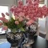 Inspire Me! Home Decor Silver Modern Handle Round Marble Tray Fashion