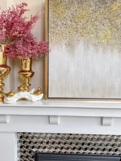 Inspire Me! Home Decor Silver Shimmer Wall Art Hot
