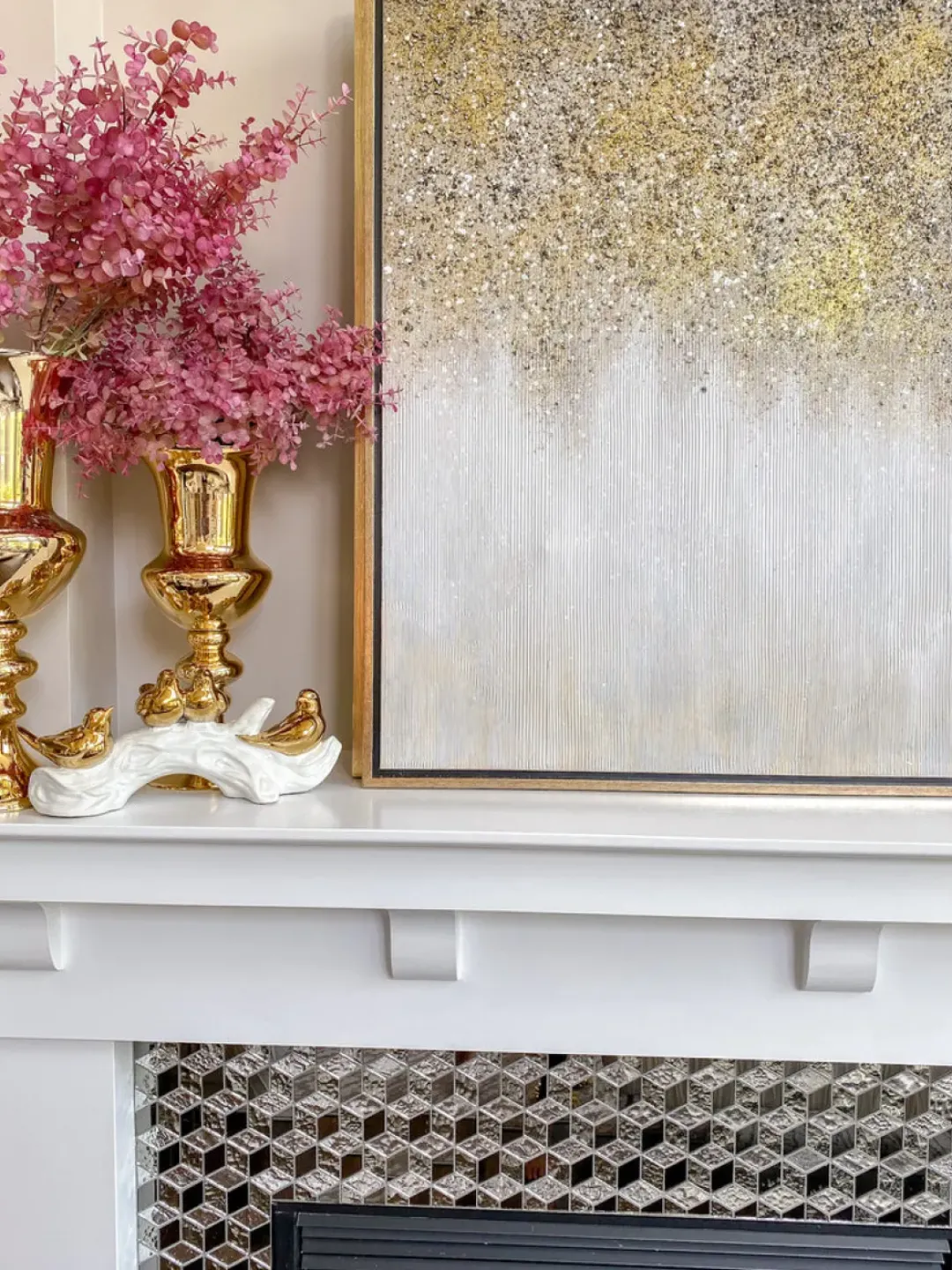Inspire Me! Home Decor Silver Shimmer Wall Art Hot