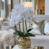 Inspire Me! Home Decor Silver Tissue Box Cover With White Jeweled Flower Details Fashion