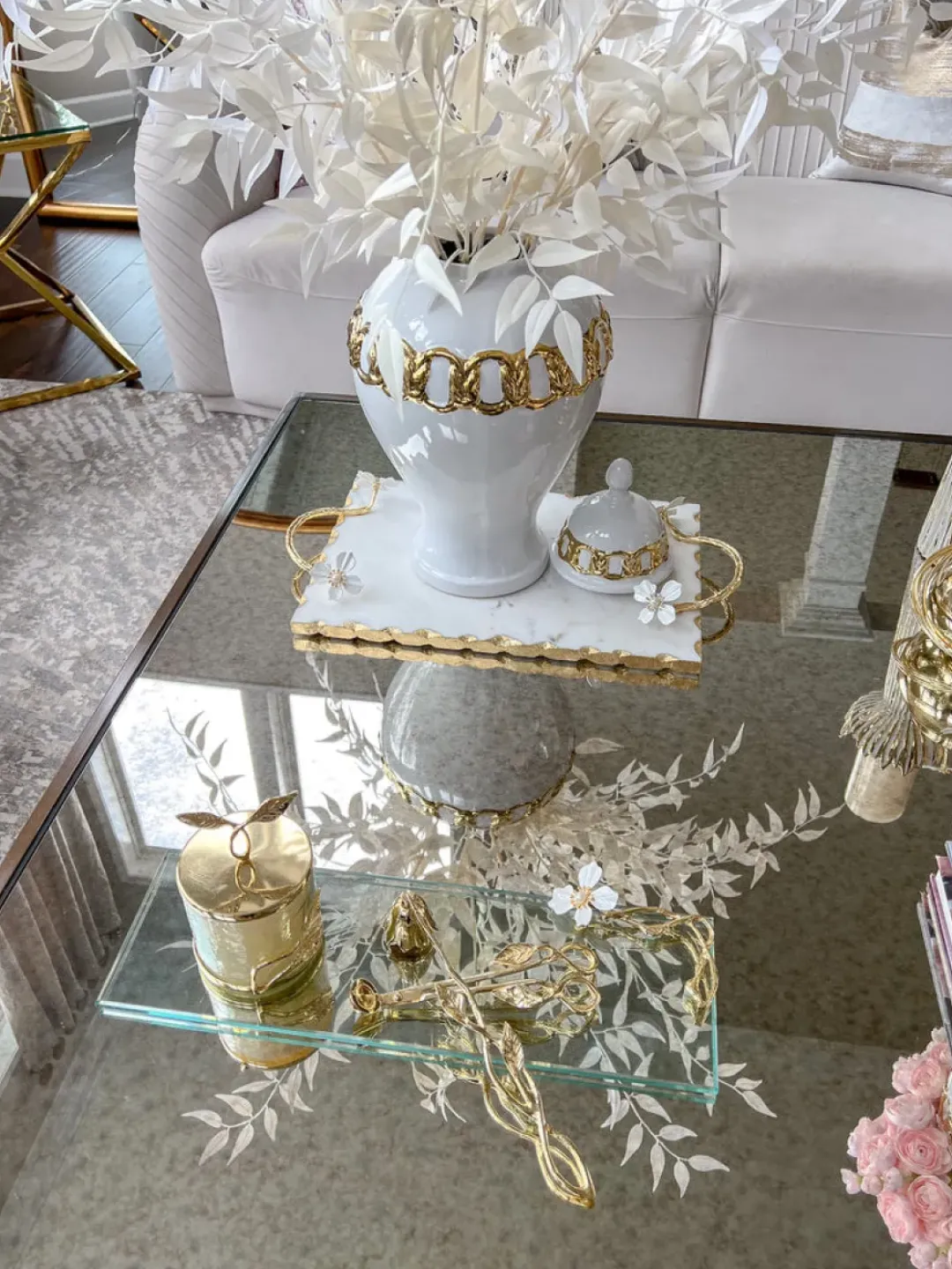 Inspire Me! Home Decor Small Gold Ginger Jar Fashion