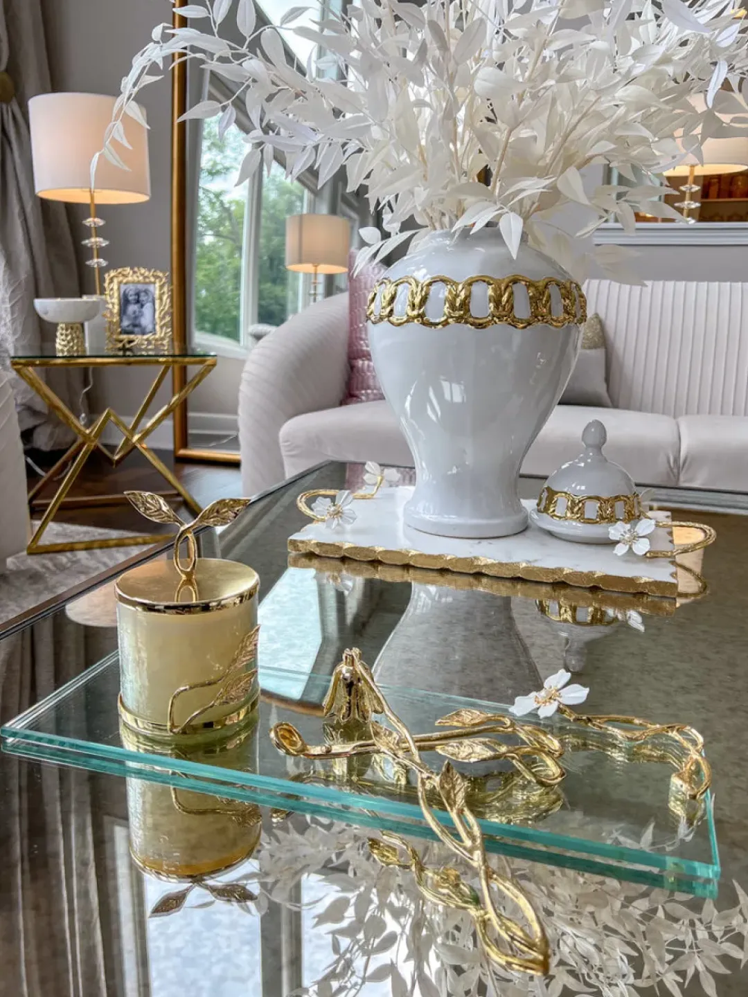 Inspire Me! Home Decor Small Gold Ginger Jar Fashion
