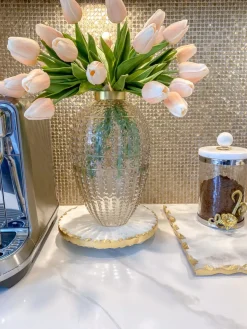 Inspire Me! Home Decor Smoked Stem Vase W/ Textured Detail Discount