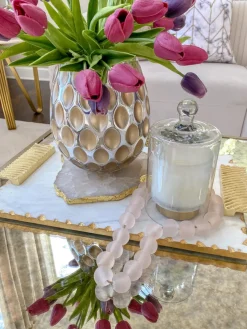 Inspire Me! Home Decor Snack Bowl On Gold Tree Stand With Bird Hot