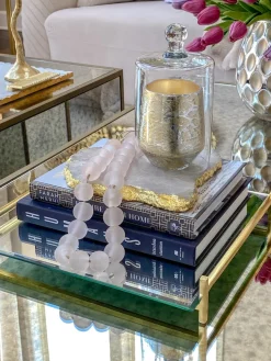 Inspire Me! Home Decor Snack Bowl On Gold Tree Stand With Bird Hot