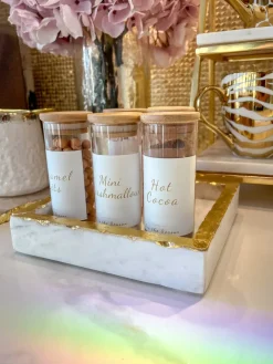 Inspire Me! Home Decor Square Crystal Tray With Gold Edge Outlet